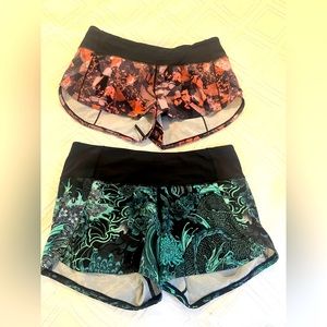 BUNDLE (2) Lululemon Running Shorts - Bundle of 2 size 4 Like New